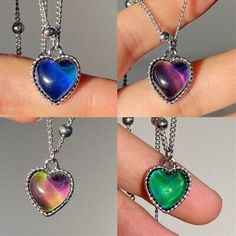 Top Rated Women Heart Mood Pendant Necklace Color Change With Emotion Temperature Gift, Fashion Jewelry Heart Pendent, Heart Shaped Pendant Necklace, Mens Jewelry Necklace, Heart Chain, Pendent Necklace, Girls Jewelry, Stainless Steel Necklace, Heart Pendant Necklace, Gifts For Girls