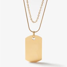 The Shea Mother of Pearl Medical Dog Tag Necklace in Yellow Gold is a stunning dog tag necklace featuring a mother of pearl inlay set in a 14k gold plated base and a gold tone medical caduceus symbol, perfectly layered with a gold tone accent chain. Each Shea Medic Alert Dog Tag Necklace features the internationally recognized medical caduceus symbol to alert medical personnel to your medical information that is custom engraved on the back side of the dog tag. Gold Dog Tag Necklace For Father's Day, Gold Dog Tag Jewelry For Father's Day, Father's Day Gold Dog Tag Jewelry, Gold Dog Tag Charm Necklaces, Medical Caduceus, Caduceus Symbol, Mother Of Pearl Inlay, Pearl Inlay, Medical Information