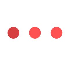 three red circles on a white background