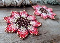 Large Huichol flowers earrings Boho beaded women earrings | Etsy Bohemian Summer Jewelry In Flower Shape, Bohemian Jewelry With Flower Decoration For Summer, Handmade Flower-shaped Whimsical Jewelry, Bohemian Summer Jewelry With Flower Decoration, Summer Gift Jewelry With Flower Decoration, Summer Flower Decoration Jewelry Gift, Bohemian Flower Earrings For Summer, Bohemian Summer Flower Earrings, Handmade Adjustable Flower Earrings For Gift