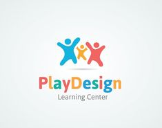 the logo for playdesign learning center, which is designed to look like people holding hands