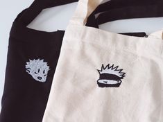 Anime Tote Bag Design, Anime Embroidery Designs, Tote Bag Embroidery, Anime Tote Bag, Anime Bag, Tods Bag, Bag Embroidery, Embroidery Sampler, Embroidery Transfers