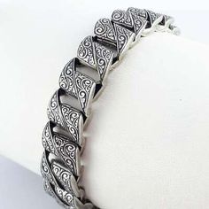 Men's Bracelets, Link Design, Filigree Design, Bracelet Collection, Mens Jewelry Bracelet, Silver Man, 925 Sterling Silver Jewelry, Bracelets For Men, Sterling Silver Jewelry