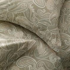 an image of a paisley print bedding set