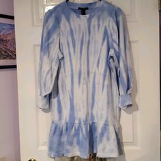 Forever 21 New With Tags Baby Blue Tye Dye Size Small Dog Friendly Smoke Free Home Fast Shipping Bundle/Save 2+ Items From This Seller. I Will Offer Shipping Discount Blue Cotton Mini Dress For Fall, Casual Cotton Dresses By Forever 21, Forever 21 Long Sleeve Dresses For Spring, Casual Forever 21 Cotton Dresses, Forever 21 Blue Spring Dresses, Casual Blue Dress From Forever 21, Forever 21 Casual Fall Dresses, Forever 21 Spring Cotton Mini Dress, Forever 21 Long Sleeve Summer Dresses