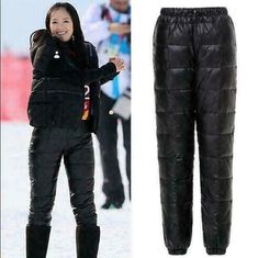 Winter Casual High Waist Parachute Pants, Casual High Waist Parachute Pants For Winter, Casual High-waist Parachute Pants For Winter, High Waist Solid Color Cargo Pants For Winter, High Waist Casual Pants For Winter, Casual High Waist Pants For Winter, High Waist Parachute Pants With Pockets For Winter, Winter Full-length Solid Cargo Pants, Winter Solid Color Full-length Cargo Pants