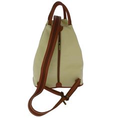 This stylish Italian women's handbag, shoulder bag, and a backpack all-in-one is hand-made of soft genuine leather in a long-established artisan leather workshop in Florence, Italy. This family workshop continues the ancient Italian tradition of genuine leather craftsmanship. Made from the highest quality Italian calfskin leather with attention to every detail, this elegant women's backpack is versatile, spacious, secure, and super-stylish. It easily fits everything you need for your busy day, o Backpack Handbag, Leather Workshop, Leather Artisan, Handbag For Women, Genuine Leather Bags, Backpack Purse, Beige Brown, Handbag Backpack, Leather Accessories