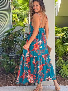 Sky Blue Strappy Open Back Floral Maxi Dress Description: Stay stylish with this stunning sky blue floral maxi dress. Perfect for vacations, weddings, or daily wear during the summer season. Featuring a sleeveless design with spaghetti straps and a charming open back. Made from 100% polyester, this dress is light and comfortable to wear. The sweetheart neckline and floral patterns add a touch of bohemian flair. Flowing fabric gives a graceful silhouette suitable for various occasions. Pair it wi Lisa Fischer, Ruffle Maxi Dress, Simply Irresistible, Romper And Jacket, Backless Design, Summer Breeze, Ruffled Maxi Dress, Sweetheart Neck, Floral Style