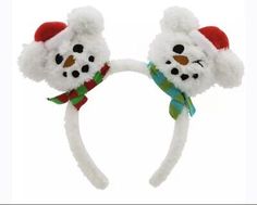 Disney Mickey Mouse Holiday Adult Ear Headband - White 445031191264 | eBay Mickey Mouse Snowman, Disney Christmas Outfits, Mickey Mouse Headband, Mickey Mouse Ears Headband, Minnie Ears Headband, Holiday Headbands, New Mickey Mouse, Minnie Mouse Ears Headband, Snow Much Fun