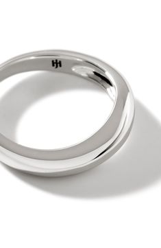 A mirror-shine finish completes this sleek, minimalist ring band cast in timeless sterling silver. Sterling silver Imported Minimalist Polished Sterling Silver Dome Ring, Modern Jewelry With Polished Round Band, Minimalist Sterling Silver Dome Ring With Polished Finish, Modern Open Band Jewelry With Shiny Finish, Silver Rings With Shiny Finish For Everyday, Minimalist Sterling Silver Rings With Polished Finish, Sleek Silver Rings With Polished Finish, Modern Sterling Silver Dome Ring With Open Band, Sterling Silver Signet Ring With Polished Finish