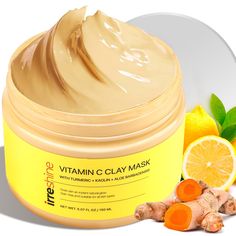 PRICES MAY VARY. Revitalize Your Skin with a Clay Mask for Face: Experience the rejuvenating benefits of our turmeric face mask & clay face mask, specially formulated to nourish and purify your skin. Our vitamin C clay mask is designed to brighten your complexion, leaving you with a healthy and radiant glow. The clay mask for face is enriched with natural ingredients, including turmeric, known for its antioxidant properties. Say goodbye to dull skin and hello to a refreshed look. The Ultimate Cl Clay Mask Packaging, Face Mask Clay, Vitamin C Face Mask, Face Clay, Mask For Face, Turmeric Face, Turmeric Vitamins, Turmeric Face Mask, Natural Face Mask