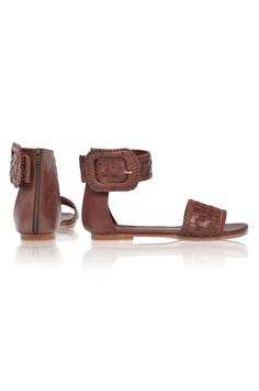 These leather sandals are made to order from high quality soft leather. Delight in the craftsmanship of these jaw dropping Madagascar leather sandals. Featuring woven leather upper with braided accents and large decorative leather bound buckle these sandals will keep you sleek and chic anywhere you go. Style them with your mini wrap dress to elevate your everyday casual look or with your floaty maxi skirt for a super chic style. -Smooth leather lining and insole with embossed logo -Lightly padde Bohemian Sandals, Woven Leather Sandals, Woven Shoes, Mini Wrap, Leather Sandals Flat, Boho Leather, Wedding Sandals, Barefoot Shoes, Leather Weaving