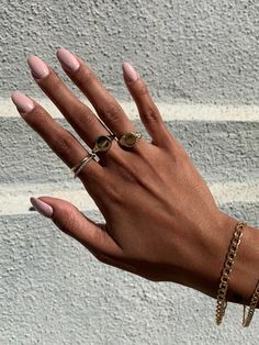 We added a little spice to our Classic Signet Ring. We hope you don't mind. Bold but dainty, masculine but with a feminine touch. Enjoy. Always made in 14k. Dark Skin Manicure, Neutral Nail Color, Natural Looking Nails, Lipstick Nails, Back To School Nails, Skin Hand, Simple Gel Nails, Work Nails, Gold Face