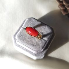 Arabesque Red Coral Ring Natural Aka Red Coral, 18K Yellow Gold, Tsavorite, One of a Kind Handmade Ring, Designer's Jewelry - Etsy Bulgaria Red Coral Ring, Red Coral Necklace, Blue Sapphire Pendant, Gold Pearl Ring, Gold Baroque, Coral Ring, Coral Jewelry, Sapphire Pendant, Keshi Pearls