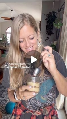 Kristy Hawk on Instagram: "Pumpkin Cheesecake Cups *Thanksgiving dessert idea! I absolutely love how these no bake pumpkin cheesecakes turned out!!  ⭐️The original recipe which is made with strawberries instead of pumpkin can be found in my Kristy’s Keto Recipes cookbook.  www.Kristysketolifestyle.com  I put mine in 4oz mason jars that have lids. You can find some like these in my Amazon Storefront. 🫙  RECIPE - Makes 6  CHEESECAKE FILLING- 8 oz softened cream cheese 1/4 cup sour cream  1/2 cup powdered monkfruit sweetener  1/3 cup pure pumpkin purée  1 tsp vanilla extract  1 tsp pumpkin pie spice CRUST- 1 cup almond flour  2 Tbsp golden monkfruit sweetener  1/2 tsp cinnamon  3 Tbsp melted butter   STEPS: 1. In a bowl, whisk together the ingredients for the filling and then put into a larg Pumpkin Cheesecake Cups, Keto Pumpkin Cheesecake, Pumpkin Cheesecakes, Monkfruit Sweetener, Mini Pumpkin Cheesecake, No Bake Pumpkin, Pumpkin Treats, Bake Pumpkin, No Bake Pumpkin Cheesecake