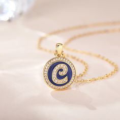 Let your personality shine through and customize your very own personalized necklace.You can choose your unique symbol from A-Z to create a unique necklace.Our classic,hand-crafted personalized necklaces never go out of style!Chain Type: Cable chainWeight: 3.2 gWidth: 17.2 mmMaterial: 925 SilverPlating Color: Rose Gold Blue Initials Jewelry For Gift, Blue Initials Jewelry As A Gift, Customized Round Elegant Charm Necklaces, Customized Silver Medallion Necklaces, Customized Elegant Necklaces, Elegant Customized Round Charm Necklaces, Personalized Gift Necklaces With Adjustable Chain, Customized Initial Pendant Necklace As A Gift For Her, Customized Silver Medallion Necklace