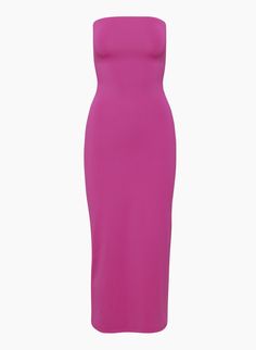 CONTOUR MAXI TUBE DRESS Fitted Longline Maxi Dress For Date Night, Sleek Sleeveless Seamless Dress, Sleek Solid Maxi Dress, Chic Seamless Bodycon Maxi Dress, Seamless Midi Dress For Night Out, Sleek Dresses With Straight Neckline And Stretch, Strapless Stretch Elastane Maxi Dress, Sleek Sleeveless Smoothing Dress, Strapless Elastane Midi Dress