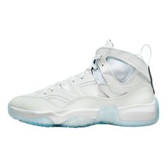 Step up your game with these Jordan Jumpman Two Trey basketball shoes. With a sleek high-top style, lace-up closure, and breathable synthetic upper material, these sneakers are perfect for any athletic occasion. The white, black, and university blue colorway adds an extra pop to your look. Featuring cushioned insoles and rubber outsole material, these sneakers provide both comfort and performance. Perfect for basketball season, these shoes are versatile enough for summer, fall, and spring. Whether you're hitting the court or the streets, these Jordan sneakers are the perfect addition to your wardrobe. Jordan Shoes With Translucent Outsole For Streetwear, Basketball Shoes With Abzorb Midsole For Streetwear, Streetwear Basketball Shoes With Abzorb Midsole, Lace-up Basketball Shoes With Translucent Outsole, Lace-up Basketball Shoes With Abzorb Midsole For Streetwear, Dynamic Style Lace-up Basketball Shoes With Rubber Sole, Dynamic Lace-up Basketball Shoes With Rubber Sole, Low-top Jordan Shoes With Translucent Outsole For Sports, Jordan Shoes With Translucent Outsole For Sports