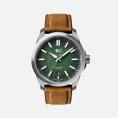 Green Analog Display Watch Accessories With Round Dial, Green Analog Display Watch For Outdoor, Green Analog Outdoor Watch, Modern Green Watch Accessories With Round Dial, Green Watch With Analog Display, Green Watch With Analog Display And Round Dial, Green Watches With Analog Display, Modern Green Quartz Watches, Outdoor Green Automatic Chronograph Watch