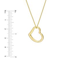 Birmingham Jewelry Item Number: BJ022048 Necklace Open Heart Pendant Adjustable NecklaceThe quintessential piece for your wardrobe. This 14K gold open heart pendant necklace is a classic staple. 14K Gold Chain Length: 16.00" - 18.00" Width: 1.05mm *The possibilities are not limited to the options in the dropdown. For pricing on further customizations & special size options, please call: 1-586-939-5100 Classic Open Heart Jewelry For Everyday, Classic Double Heart 14k Gold Necklaces, Classic 14k Gold Double Heart Necklaces, Classic Open Heart Jewelry For Valentine's Day, Classic 14k Gold Open Heart Necklace, Minimalist Yellow Gold Heart Cut Necklace, Minimalist Yellow Gold Heart Cut Jewelry, Classic Open Heart Necklace For Gift, Yellow Gold Open Heart Charm Necklace