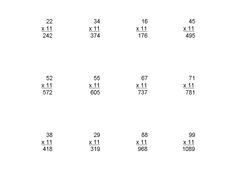 an image of the times table for students to learn how to write numbers and place them in