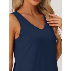 This soft fabric and breathable lounge dress for women is constructed of 65% Cotton and 35% Polyester fabric, comfy, moisture-wicking, breathable, and skin friendly. Featuring a v-neck, two side pockets, and a sleeveless design, makes you feel cozy all night, and enjoy a comfortable sleep and sweet dream. Great for loungewear, nightwear, sleepwear, home bedroom, and daily wear. No matter the cozy bedtime, casual home relaxation, laze afternoon, or comfy bath, the soft and lightweight nightdress Comfortable Sleeveless Lounging Sleepwear, Comfortable Sleeveless Lounge Sleepwear, Blue V-neck Nightgown For The Beach, Comfortable Sleeveless Sleepwear For Vacation, Summer Sleeveless Nightgown For Lounging, Solid Sleeveless Nightgown For Bedtime, Solid Color Sleeveless Nightgown For Bedtime, Casual Sleeveless Nightgown For Loungewear, Solid Color Summer Nightgown For Relaxation