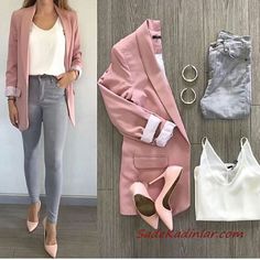 Pink Blazer, Pink Jacket, Blazer Outfits, Business Casual Outfits, Mode Inspiration