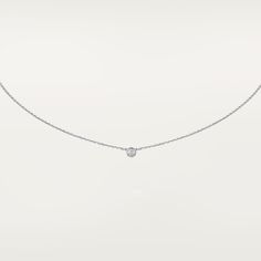 CRB7224515 - Diamants Légers necklace XS - White gold, diamond - Cartier Cartier Silver Ring, Cartier Love Necklace, Ysl Necklace, Trinity Bracelet, Cartier Necklace, Diamond Jewelry Necklace, Bow Jewelry, Solitaire Necklaces, Love Necklace