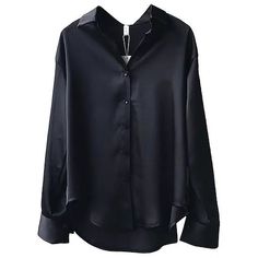 Season:Spring   Fall; Fabric:Polyester; Look After Me:Machine wash,Hand wash; Gender:Women's; Thickness:Standard; Style:Fashion; Elasticity:Inelastic; Tops Type:Blouse,Shirt; Occasion:Office,Daily; Fit Type:Regular Fit; Pattern:Solid / Plain Color; Design:Buttons; Neckline:Shirt Collar; Listing Date:09/28/2023; Production mode:External procurement; Bust:; Length:; Shoulder Width:; Sleeve:; Print Type:non-printing Tops Transparentes, Slim Blouse, Silk Tops, Shirt Blouses Women's, Casual Professional, Straight Clothes, Button Blouse, The Office Shirts, Vintage Blouse