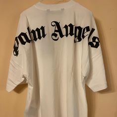 Size Small Brand New Never Worn With Tags *Fast Shipping* Come Shop With The Best Deals For Your Designer Needs Cheap Oversized Letter Print Tops, Angel Shirt, Angel Outfit, Bear Shirt, Team T Shirts, Palm Angels, Oversized T Shirt, Casual Streetwear, White Casual