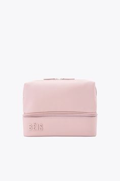 BÉIS 'The Cosmetic Organizer' in Atlas Pink - Pink Cosmetic Travel Case & Toiletry Bag Customized Makeup Bag, Makeup Caddy, Makeup Organizer Bag, Makeup Travel Bag, Pink Luggage, Pink Makeup Bag, Cute Makeup Bags, Caddy Bag, Pink Cosmetics