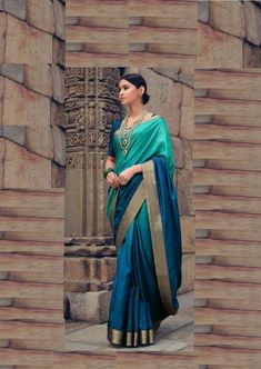 Ombre Peacock Color Saree in Green and Teal Blue Color with Lace Borders Item : SareeBase Fabric : Dola Art Silk Color : Green and Blue Blouse piece : Comes with un-stitched Blouse piece.Blouse material : Dola Art Silk Fall & Edging(Yes/No) : YesDisclaimer -:- Color variation is possible due to various reasons like phone or desktop setting, resolution etc. Please don't hold us responsible. Our aim is to put the exact color of the Saree.- If the Saree is Pure Silk, we will put it very clearly in our listing that it is Pure Silk. If we do not mention its Pure Silk please do not assume it is Pure Silk. When in doubt please feel free to check with us.- Thread coming out or zari coming out is NOT considered as a defect.- Since this Saree is handmade hence little inconsistencies may be there how Peacock Color Suit, Bohemian Blue Designer Blouse Piece, Bohemian Blue Pre-draped Saree For Navratri, Bohemian Blue Pre-draped Saree For Wedding, Bohemian Wedding Blue Pre-draped Saree, Festive Bohemian Blue Pre-draped Saree, Turquoise Art Silk Saree For Eid, Bollywood Green Saree With Peacock Design, Turquoise Semi-stitched Bollywood Saree