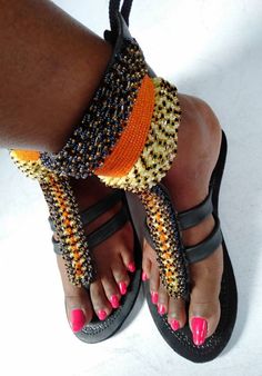 On Saleafrican Beaded Gradiator/ Women Sandals/ Kenyan Sandals/her Gift/ Handmade Sandals/maasai Sandals/ Leather Sandals/flip Flop Sandal - Etsy Beaded Adjustable T-strap Sandals, Traditional Adjustable T-strap Sandals With Single Toe Strap, Handmade Adjustable Flip Flops, Handmade Black Flip Flops, Adjustable Beaded Toe Ring Sandals, Handmade Adjustable Toe Ring Sandals, Handmade Adjustable Casual Toe Ring Sandals, Handmade Toe Post Festival Flip Flops, Handmade Toe Post Flip Flops For Festivals