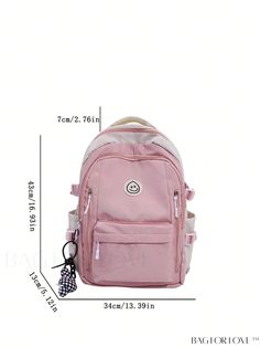 BagForLove - Multi-Pocket Color Block Functional Backpack with Secure Buckle Product Description Color Pink Composition 100% Polyester Pattern Type Cartoon Bag Size Medium Material Polyester Closure Type Zipper Type Laptop Backpack Size Chart INCH CM Handle Height Strap Length Bag Height Bag Width Bag Length 2.8 inch 39.4 inch 16.9 inch 5.1 inch 13.4 inch Handle Height Strap Length Bag Height Bag Width Bag Length 7 cm 100 cm 43 cm 13 cm 34 cm Details Pictures Similar Products h2 { text-align: center; } /* æ¢è¡ */ li{ white-space: normal; word-break: break-all; word-wrap: break-word; } .red-box { width: 100%; display: flex; flex-direction: row; flex-wrap: wrap; justify-content: center; } .red-box > div { width: 190px; height: 250px; margin: 10px; } .red-box > div > a > img { width: 190px; Buckle Backpack, Functional Backpack, Cartoon Bag, Word Wrap, Laptop Backpack, 16 9, Color Block, 4 Inch, Bag Lady