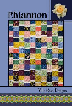 Rhiannon Quilt Pattern by Villa Rosa Designs Patchwork Blankets, Printed Paper Pattern, Wipe On Poly, Villa Rosa, Pie In The Sky, Fusion Paint, Pattern Quilt, Patchwork Blanket, Scrap Quilt Patterns