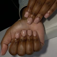 Overlay Nails, Acrylic Nails Nude, Engagement Nails, Brown Acrylic Nails, Natural Acrylic Nails, Acrylic Overlay, Simple Acrylic, Nude Nail Designs, Work Nails