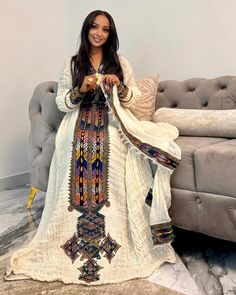 Habesha Clothes, Human Creation, Ethiopian Culture, Traditional Curtains, Habesha Dress, Ethiopian Traditional Dress, Ethiopian Dress, Habesha Kemis, Handwoven Fabric