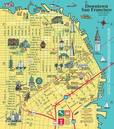 a map of san francisco with all the attractions