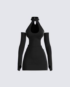 Be the one they all desire in this black mini cutout dress 😈 Accentuates all your hot spots, turning you into an untouchable goddess 🔥 Black Dress Outfit, Black Dress With Sleeves, Black Dress Outfits, Nature Tattoos, Hot Spots, Really Cute Outfits, Dress Outfit, Edgy Outfits, Cutout Dress