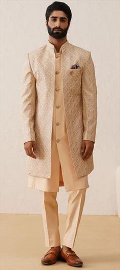 Pink and Majenta color IndoWestern Dress in Silk fabric with Embroidered, Sequence, Thread work Luxury Dola Silk Unstitched Wedding Suit, Ceremonial Semi-stitched Sherwani With Zari Work, Pink Sherwani With Zari Work, Straight Kurta Style, Elegant Semi-stitched Silk Sherwani, Semi-stitched Pink Sherwani With Long Sleeves, Party Wear Indowestern Dresses, Pink Semi-stitched Long Sleeve Sherwani, Bollywood Bridal, Kurta Pajama Men