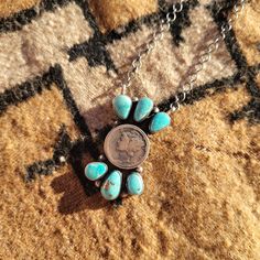 Authentic Turquoise set in Sterling Silver Chain 19.5" Pendant 1.75" long Signed E Largo Wild Rag, Pearl Cluster, Southwest Style, Gifts Cards, Sterling Silver Chain, Turquoise Jewelry, Earring Necklace, Sterling Silver Chains, Ring Shopping