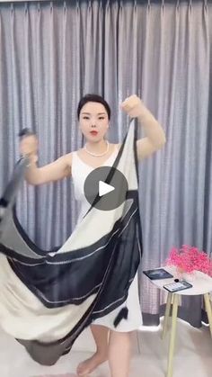 How To Wear A Shall Scarf With A Dress, How To Wear A Scarf With A Sleeveless Dress, How To Make A Dress Out Of A Scarf, Scarf Styles Videos, Silk Scarf Tutorial, Viral Scarf Hack, Ways To Tie Scarves, Tie Ideas, Scarf Knots