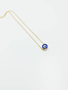 Dainty evil eye necklace is adjustable. This Turkish jewelry would be the great gift as a protection jewelry. Lenght of the nazar necklace is 45 cm (17.5 in) Blue Evil eye bead is 1 cm (0.3 in) For more evil eye necklaces, click the link below; https://www.etsy.com/shop/EyeDesignsbyGG?ref=search_shop_redirect&section_id=30285329 Dainty Evil Eye Necklace Gift, Minimalist Blue Evil Eye Jewelry, Elegant Evil Eye Round Necklace, Blue Symbolic Evil Eye Jewelry, Nazar Necklace, Blue Evil Eye Metal Necklace, Protection Jewelry, Turkish Eye, Eye Gift