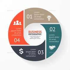 business info graphic design with four options