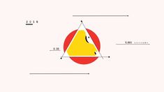 an image of a triangle that is in the middle of a circle with numbers on it