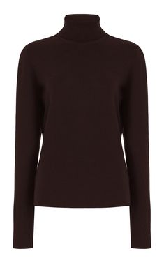 May Knit Turtleneck in Chocolate Merino Wool Cashmere – Gabriela Hearst Summer Handbags, Spring 2025, Gabriela Hearst, Fitted Turtleneck, Sandal Platform, Satin Bags, Knit Turtleneck, Yarn Sizes, Poncho Cape