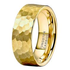 two tone gold wedding bands with an intricate pattern on the inside and outside, set in 18k yellow gold