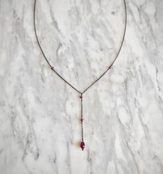 Artemis Dreaming. Βeauty and magic in the most delicately dark way. This necklace is composed of black rhodium over 925 sterling silver delicate sparkling chain, four burgundy garnet gemstones and a tiny burgundy agate drop. You can choose between these chain lengths: 15 / 16 / 17 / 18 inches Not sure which length to buy? We can add a 1 inch extender chain. Just write a note at checkout! ❈ We send all our items with registered mail. ❉ Due to the organic nature of stones, there might be a slight Artemis Dreaming, Organic Nature, Y Necklace, Seed Bead Bracelets, Dark Beauty, Black Rhodium, Garnet Gemstone, Drop Necklace, Necklace Sterling Silver