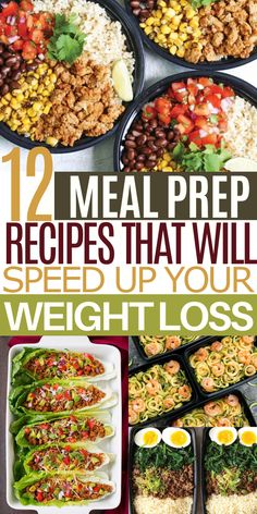 Meal Prep Recipes | These meal prep ideas will fast track your weight loss success by helping you control your intake. Best part is, each of these lunch and dinner recipes are DELICIOUS. Your diet will feel totally effortless! #mealprep #makeahead #recipes #healthyrecipes