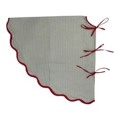 a piece of cloth with red thread on it